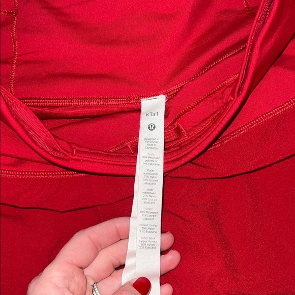 Lululemon Athletica Bold Red Athletic Shorts - Picture 2 of 3